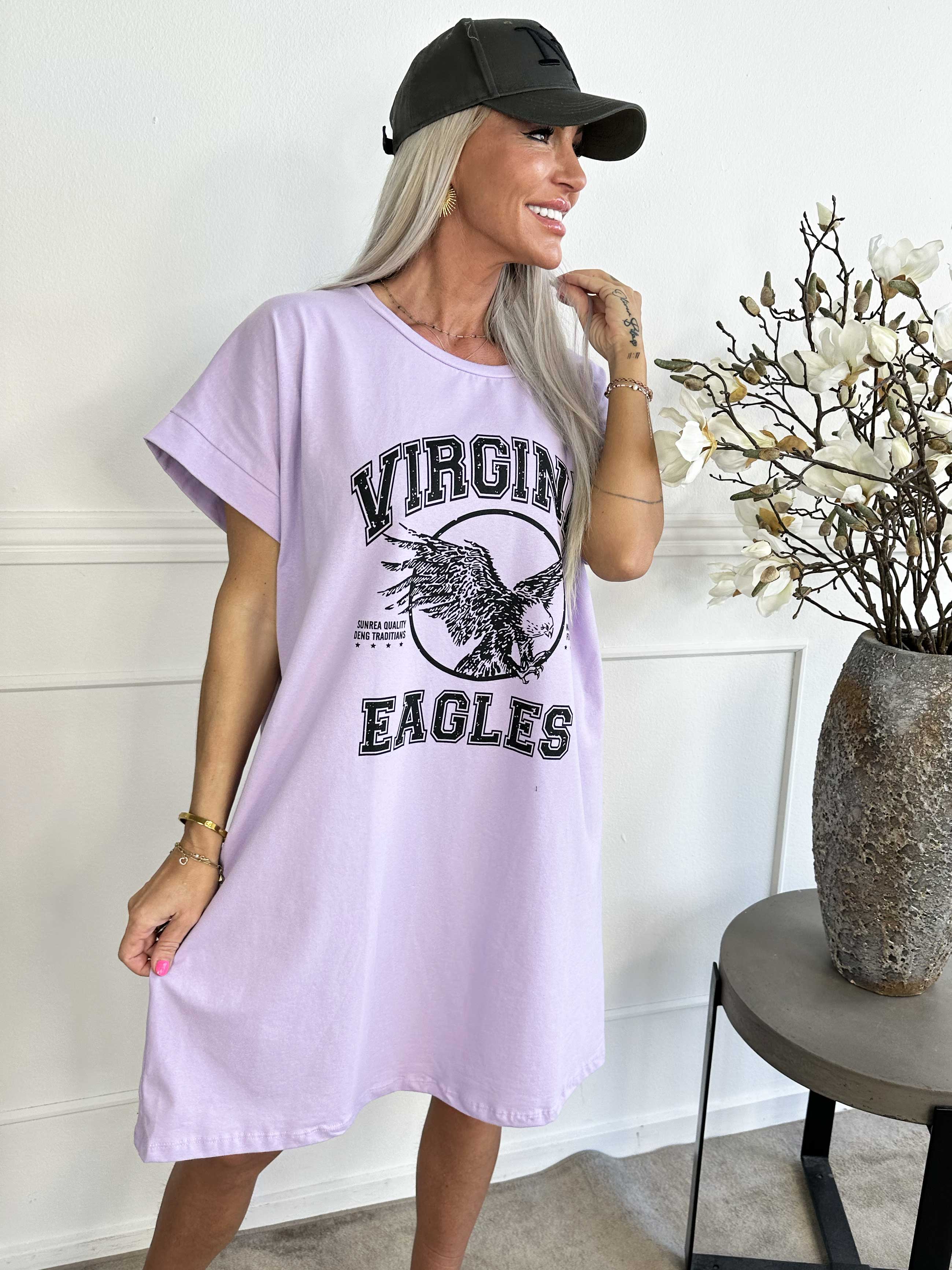 Pernille - T-shirtklänning i bomull med tryck